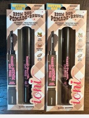 Ioni Duo Brow Pomade + Brush — Dark Brown